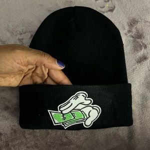 NEW, never worn black money beanie- Unisex